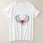 Red Angel Coeur avec ailes (Design devant)
