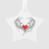 Red Angel Coeur avec ailes (dos)