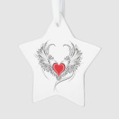 Red Angel Coeur avec ailes (devant)