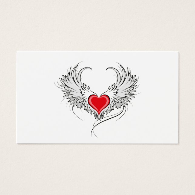 Red Angel Coeur avec ailes (Devant)