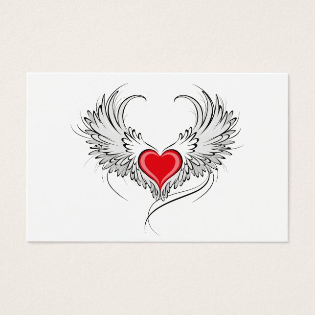 Red Angel Coeur avec ailes (Devant)