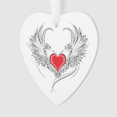 Red Angel Coeur avec ailes (devant)