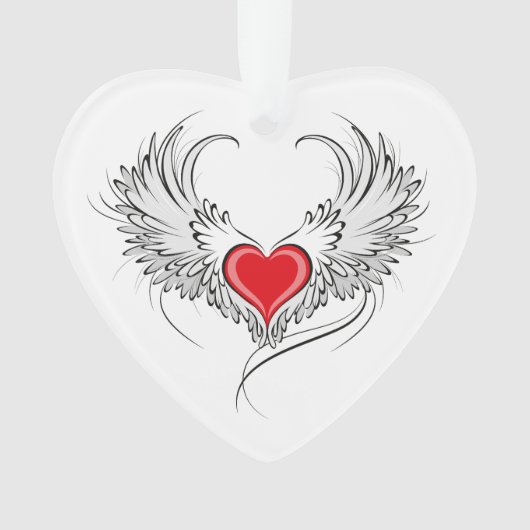 Red Angel Coeur avec ailes (devant)