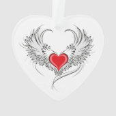 Red Angel Coeur avec ailes (dos)