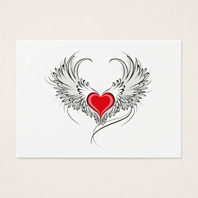 Red Angel Coeur avec ailes (Devant)