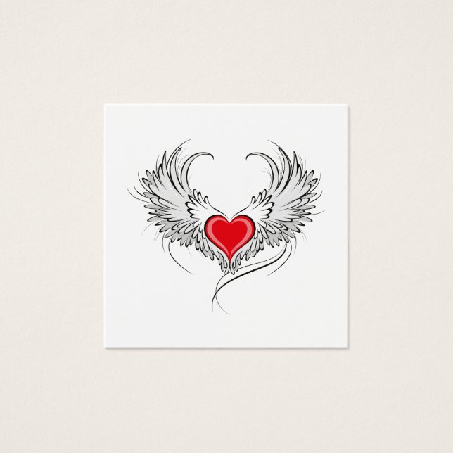 Red Angel Coeur avec ailes (Devant)