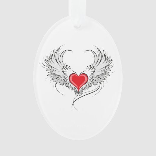 Red Angel Coeur avec ailes (devant)