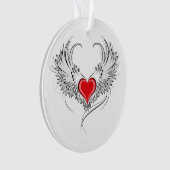 Red Angel Coeur avec ailes (devant)
