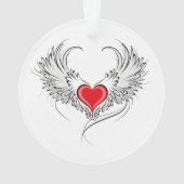 Red Angel Coeur avec ailes (dos)