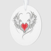 Red Angel Coeur avec ailes (devant)