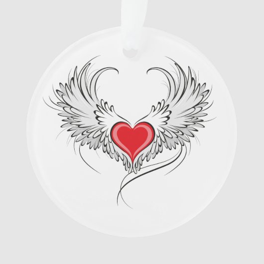 Red Angel Coeur avec ailes (devant)
