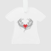Red Angel Coeur avec ailes (dos)