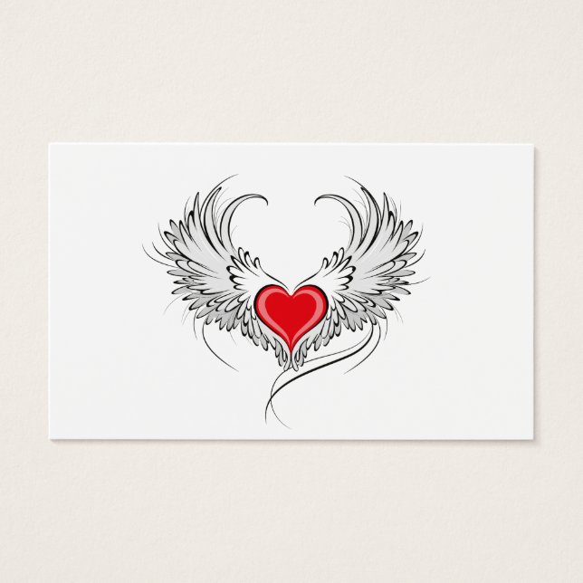 Red Angel Coeur avec ailes (Devant)