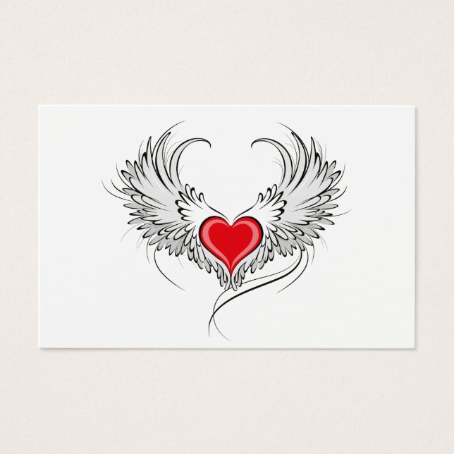 Red Angel Coeur avec ailes (Devant)