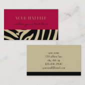 Red Animal Print Visitekaartje (Voorkant / Achterkant)