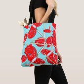 Red Anthurium Flowers Pattern Canvas tas (Dichtbij)