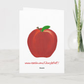Red Apple A+ Enseignant, cartes de voeux, blanc à (Dos)