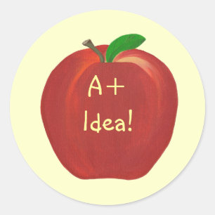 Red Apple, autocollants A+ Idea pour enseignants