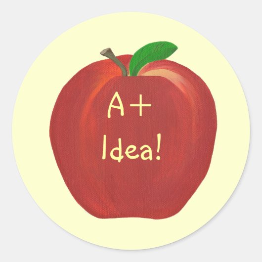 Red Apple, autocollants A+ Idea pour enseignants (Devant)