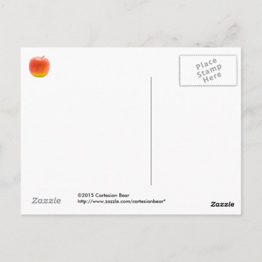 Red Apple Briefkaart (Achterkant)