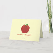 Red Apple, carte A+ Teacher, verse personnalisé (Dos)