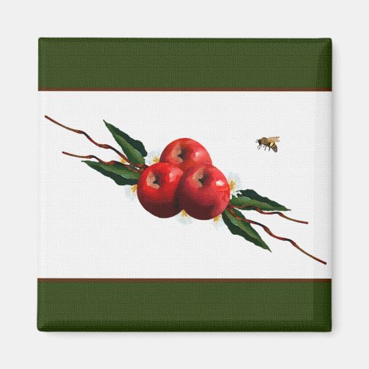 Red Apple Designer Magnet Magneet (Voorkant)