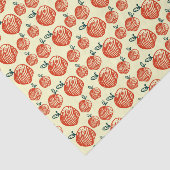 Red Apple Doodle Patroon Tissuepapier (Detail)