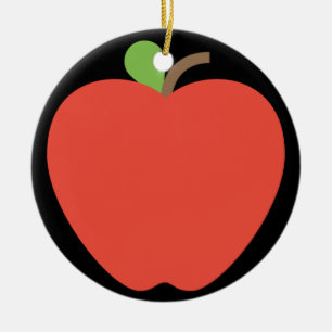 Red Apple Emoji Keramisch Ornament