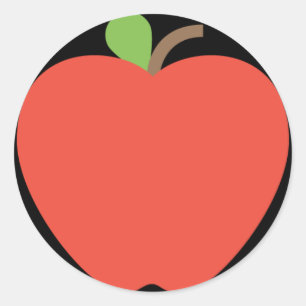 Red Apple Emoji Ronde Sticker