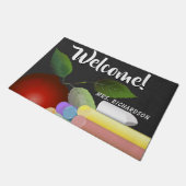 Red Apple en Chalk | Leraar Deurmat (Schuin)