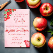 Red Apple geïnspireerde douche uitnodiging
