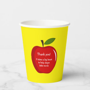 Red Apple leraar waardering Papieren Bekers
