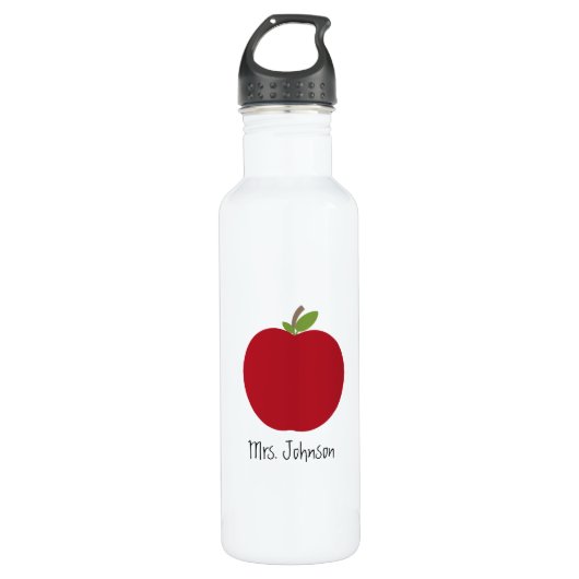 Red Apple-leraar Waterfles (Voorkant)