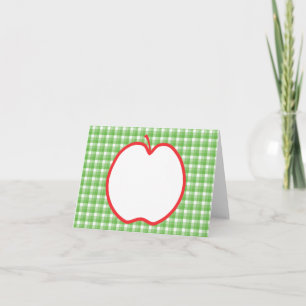 Red Apple. Met de Groene en Witte Achtergrond van Kaart