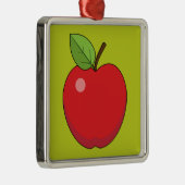 Red Apple Metalen Ornament (Rechts)