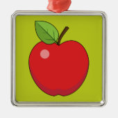 Red Apple Metalen Ornament (Voorkant)