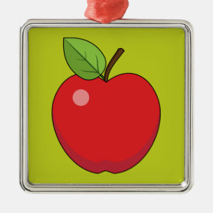 Red Apple Metalen Ornament