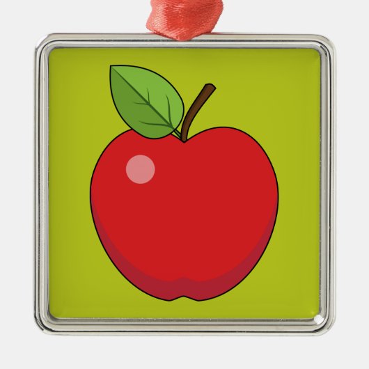 Red Apple Metalen Ornament (Voorkant)