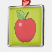 Red Apple Metalen Ornament (Links)