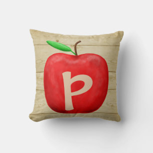 Red Apple Monogram Kussen