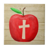 Red Apple Monogram Tegeltje (Voorkant)