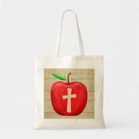 Red Apple Monogram Tote Bag (Voorkant)