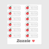 Red Apple Name Stickers voor docenten - set van 12 (Vel)