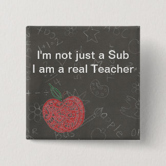 Red Apple niet alleen een subButton Vierkante Button 5,1 Cm