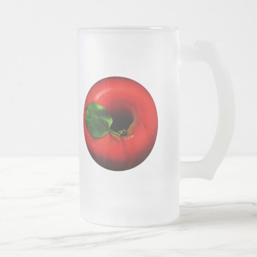 Red Apple-ontwerp Matglas Bierpul (Rechts)