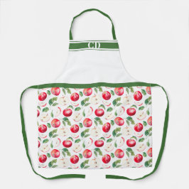 Red Apple Orchard All-Over Print Monogram Schort