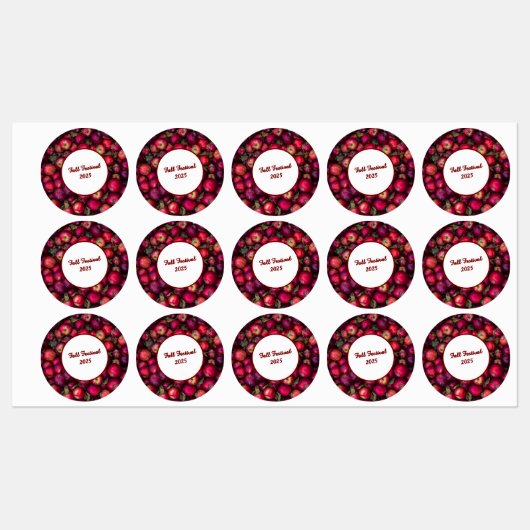 Red Apple Party labels (Vel)