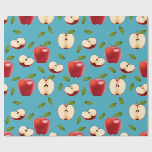 Red Apple Pattern Cadeaupapier (Vlak)