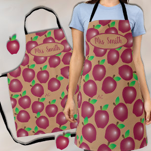 Red Apple Pattern Teacher All-Over Print Schort