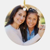 Red Apple Pattern Teacher Appreciation Foto Keramisch Ornament (Achterkant)